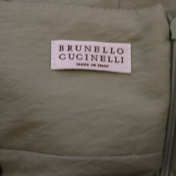 Brunello Cucinelli Skirt Cotton Front Knot Midi Drape Chic Size 6 - Picture 8 of 9